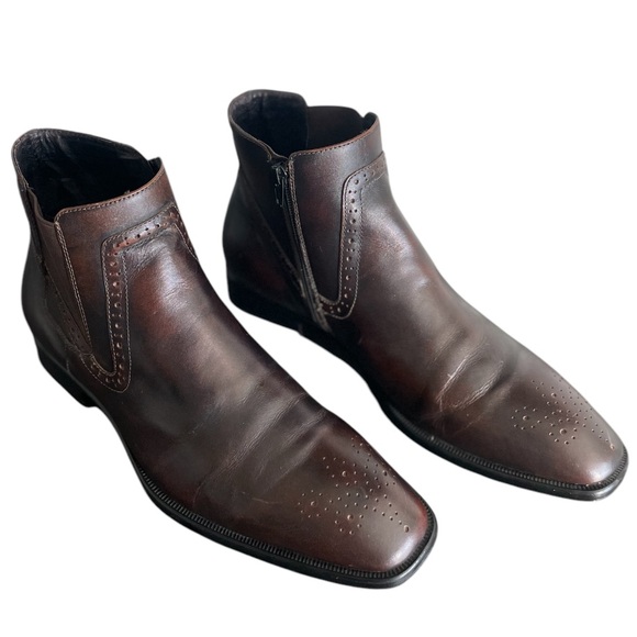 Johnston & Murphy Men’s Leather Zippered Detail Boot Size 11 - Picture 2 of 8